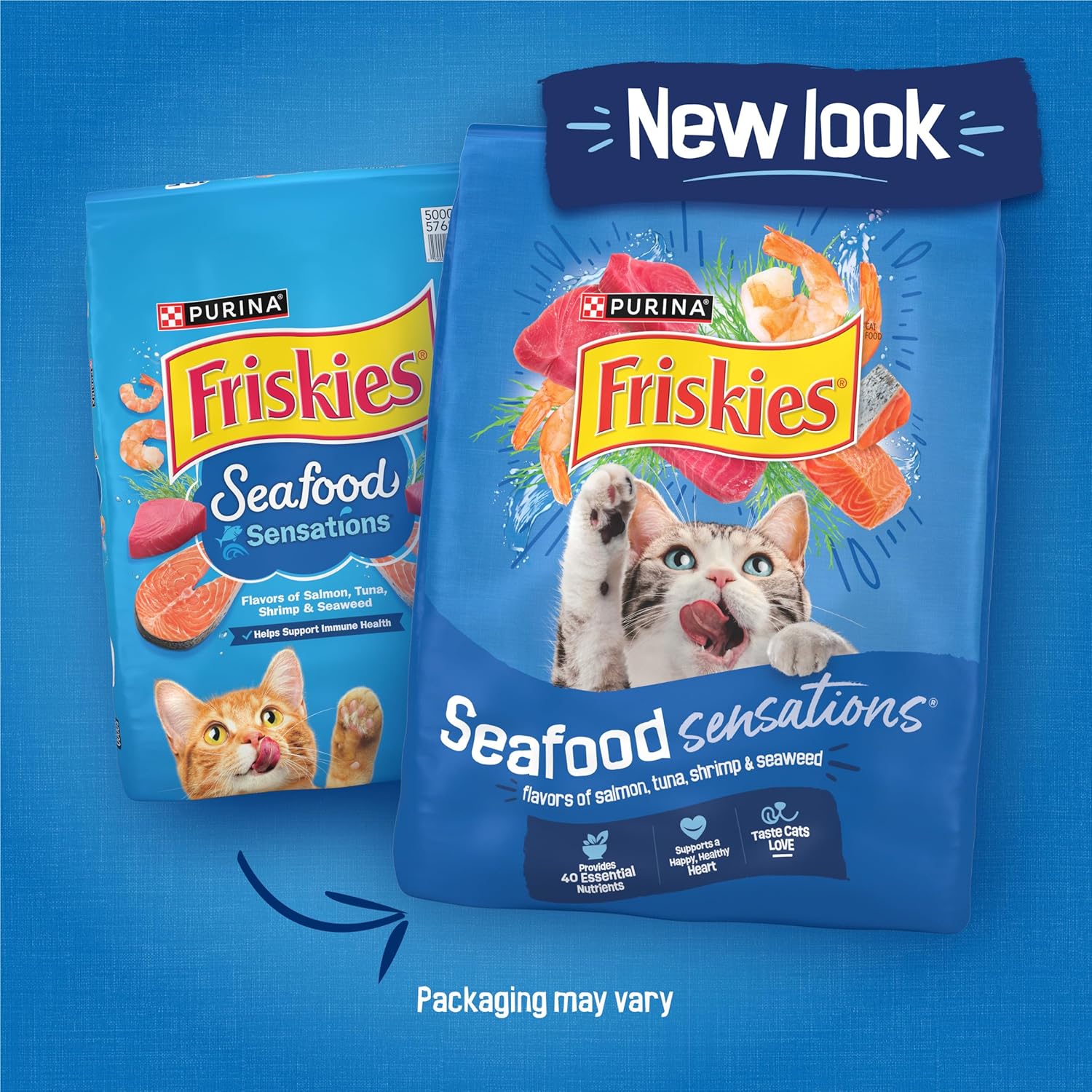 2Pack Purina  Dry Cat Food Seafood Sensations with Salmon, Tuna, and Shrimp Flavors - 22 Lb. Bag