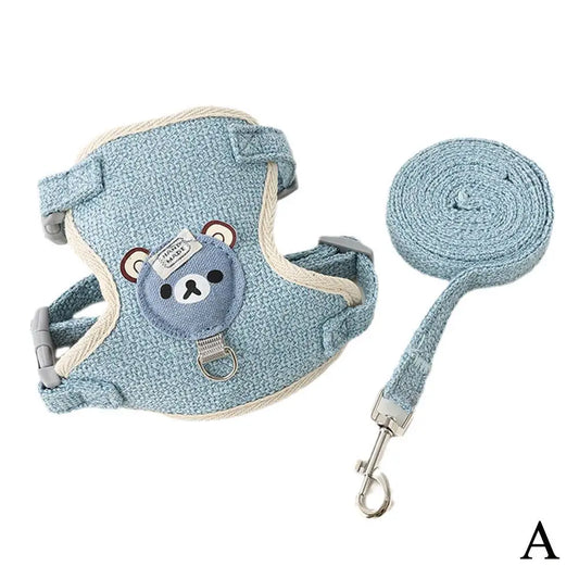 Style Pet Leash Adjustable Cat Dog Harness Breathable Leash Convenient Pet Vest