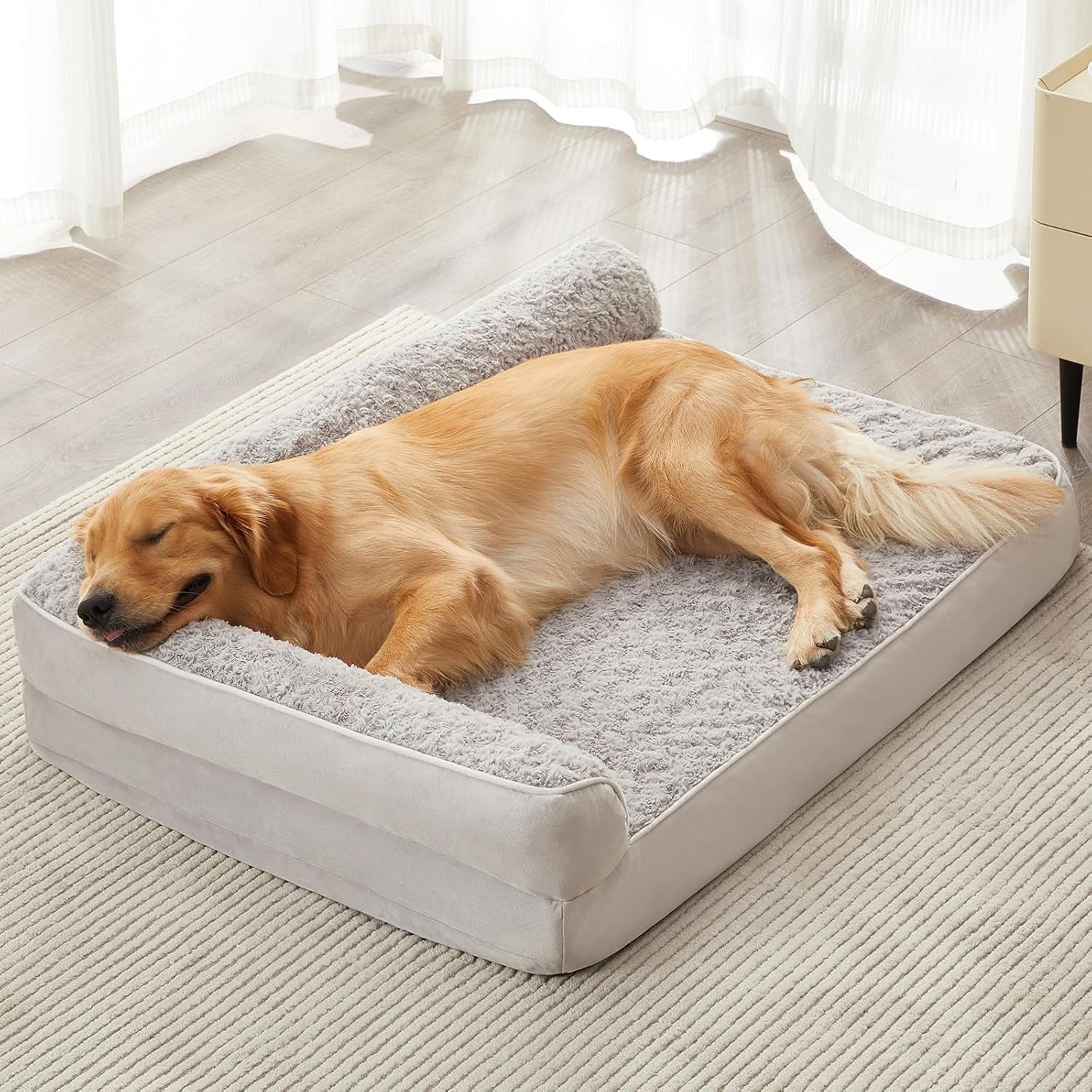 Orthopedic Dog Bed for Extra Large Dogs-Big Waterproof Sofa Dog Bed with Removable Washable Cover, Large Pet Bed with Waterproof Lining and Nonskid Bottom,Pet Bed for Large Dogs