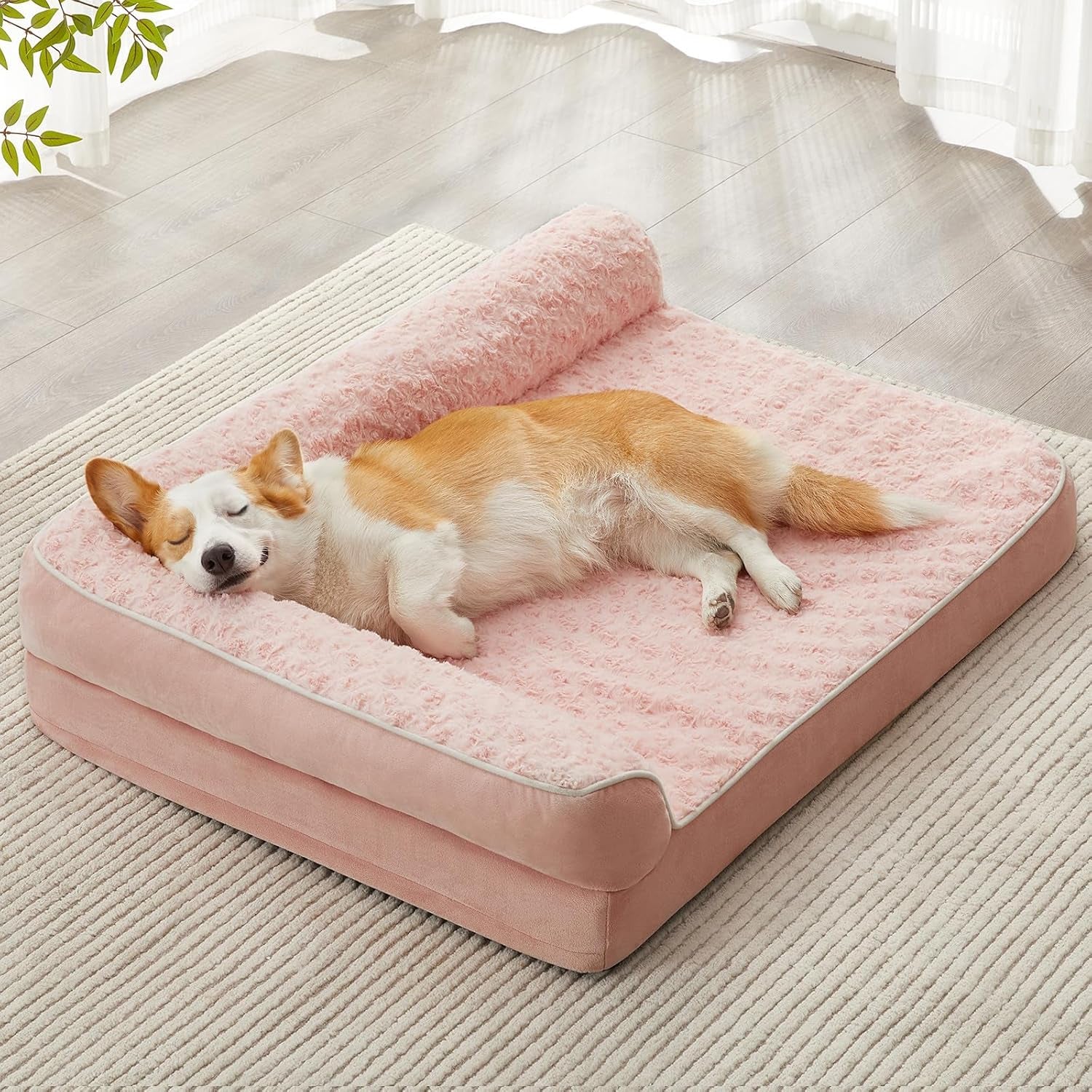 Orthopedic Dog Bed for Extra Large Dogs-Big Waterproof Sofa Dog Bed with Removable Washable Cover, Large Pet Bed with Waterproof Lining and Nonskid Bottom,Pet Bed for Large Dogs