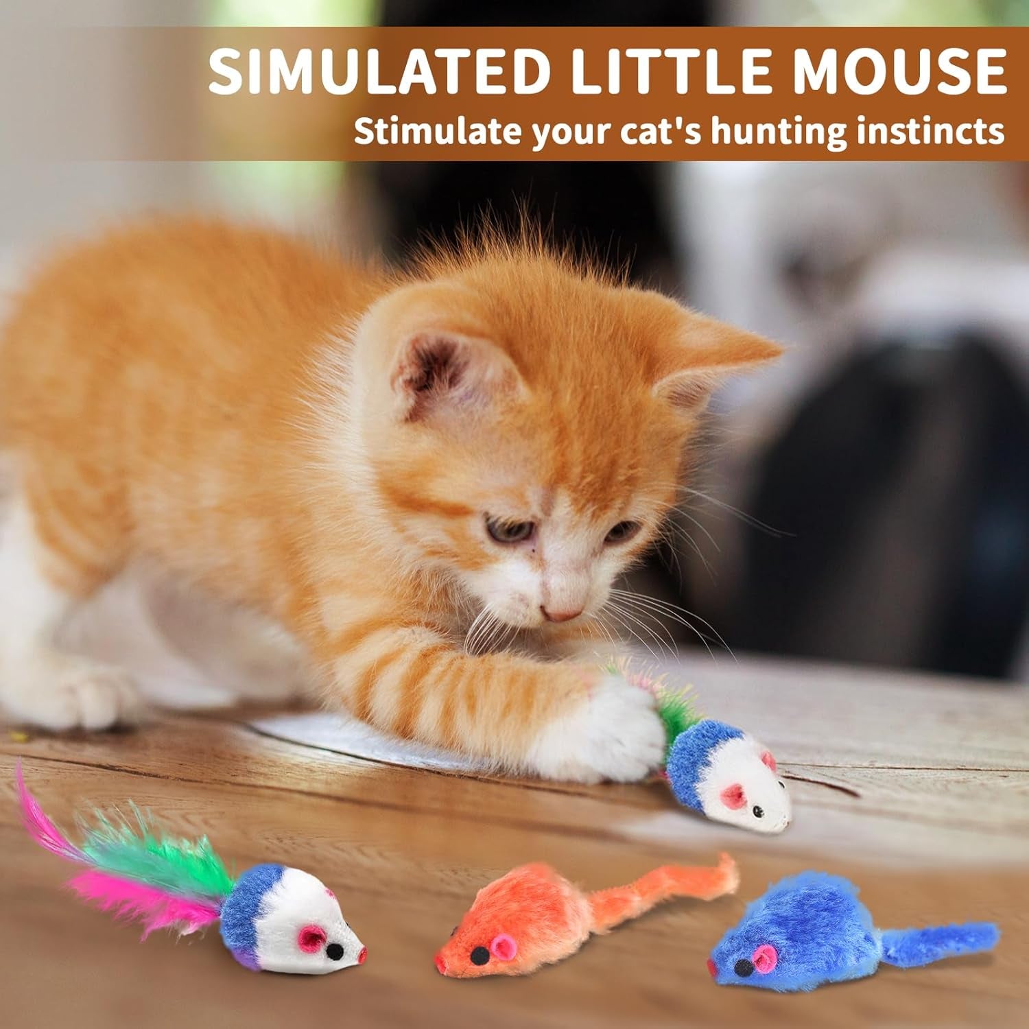 25-Piece Cat Toys Kit with Rainbow Tunnel - Interactive Cat Toy Bundle