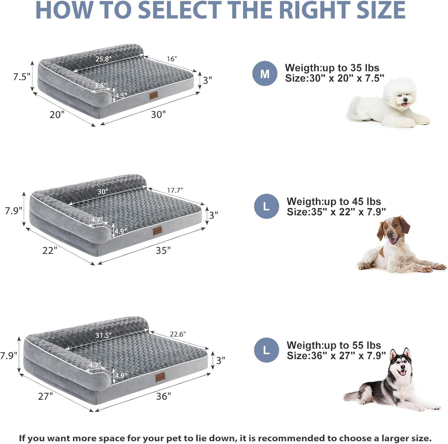 Orthopedic Dog Bed for Extra Large Dogs-Big Waterproof Sofa Dog Bed with Removable Washable Cover, Large Pet Bed with Waterproof Lining and Nonskid Bottom,Pet Bed for Large Dogs