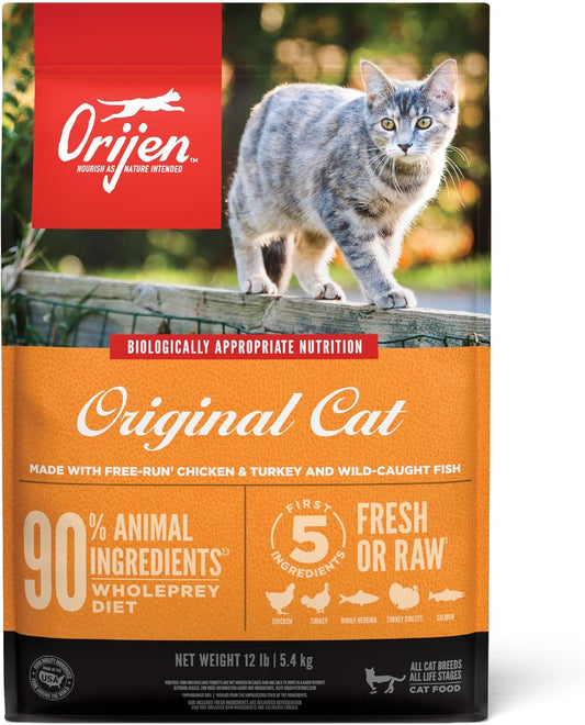 Grain Free High Protein Premium Dry Cat Food Original Recipe 12Lb Bag