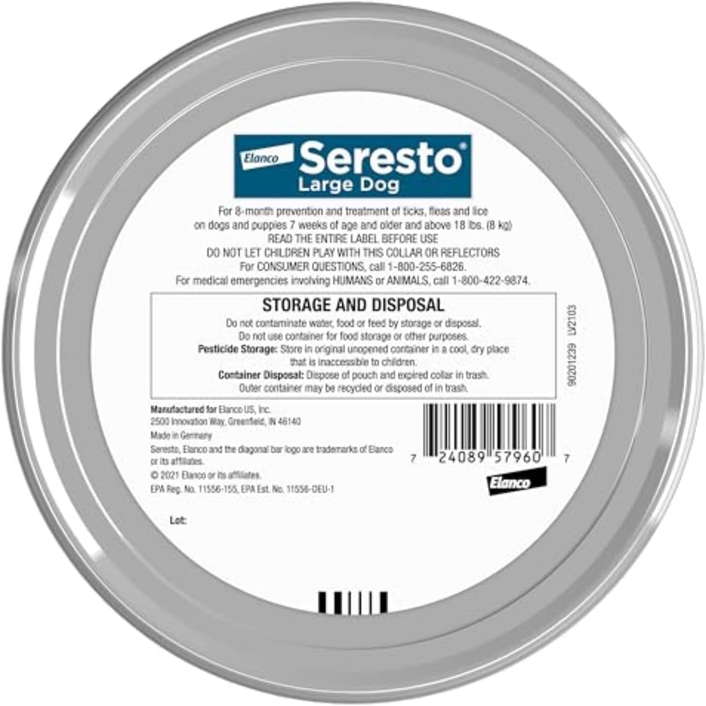 Seresto Flea and Tick Collar for LARGE Dogs NEW & SEALED!